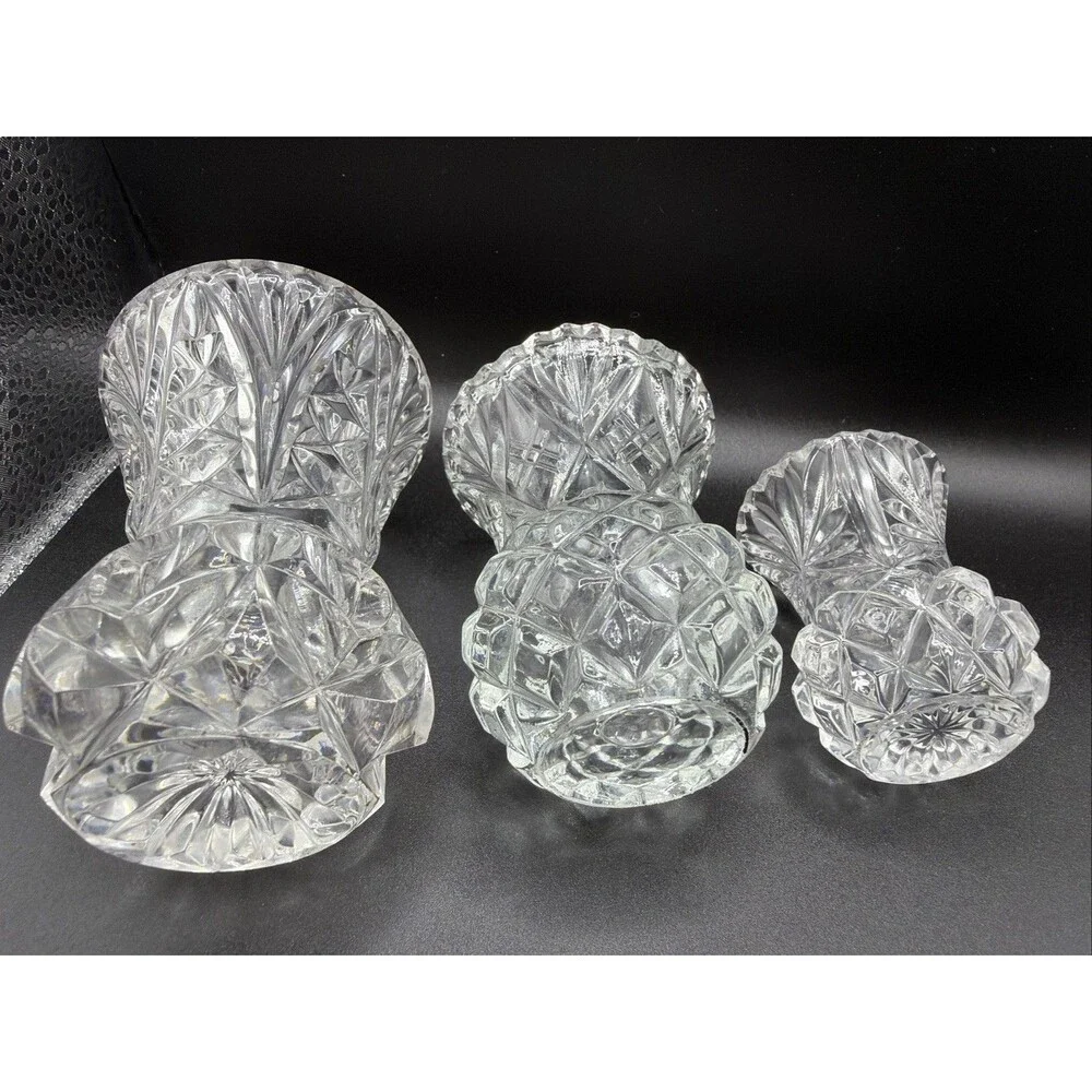 Cristal de Arques mini vase Set Of 3. Vases 4”; 3.25”; 2.5” Good Pre Owned Cond!